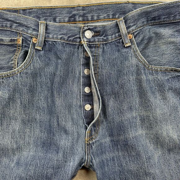 Levi’s 501xx Jeans Men’s 38x32 Blue Cotton Denim Button Fly Classic Casual - Picture 8 of 11